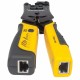 Intellinet Universal Modular Plug Crimping Tool and Cable Tester, 2-in-1 Crimper and Cable Tester: Cuts, Strips, Terminates and 