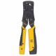 Intellinet Universal Modular Plug Crimping Tool and Cable Tester, 2-in-1 Crimper and Cable Tester: Cuts, Strips, Terminates and 
