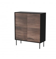 Cama 4D CORTINA chest of drawers 102x40x118 black/walnut