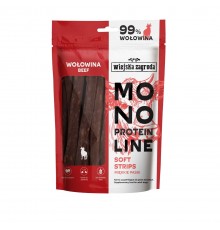 WIEJSKA ZAGRODA Monoprotein line Soft strips Beef - dog treat - 100g
