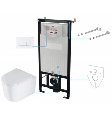 6-in-1 concealed toilet set