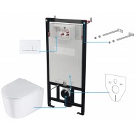 6-in-1 concealed toilet set