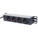 Intellinet 10" 1U Rackmount 4-Output Power Distribution Unit (PDU) EU CEE 7/3 Outlets, With Power Indicator, No Surge Protection