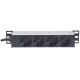 Intellinet 10" 1U Rackmount 4-Output Power Distribution Unit (PDU) EU CEE 7/3 Outlets, With Power Indicator, No Surge Protection
