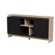 Cama PORTO 2D chest of drawers 150x38x77 oak/black