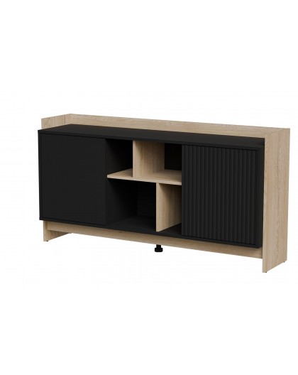 Cama PORTO 2D chest of drawers 150x38x77 oak/black