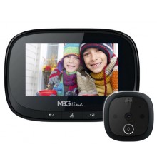 MBG Line SF55 Black Edition uksülikameraga ukse peegel