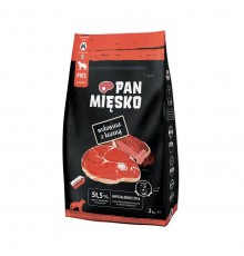 PAN MIĘSKO Beef with goat M - dry dog food - 3kg