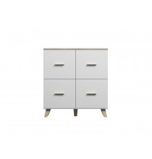 Cama sideboard LOTTA 110 4D white + sonoma oak