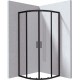 Semi-circular shower cabin 90x90 cm