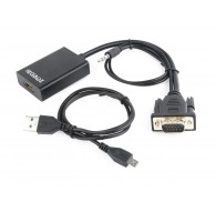 Gembird A-VGA-HDMI-01 video cable adapter 0.15 m HDMI Type A (Standard) VGA (D-Sub) Black