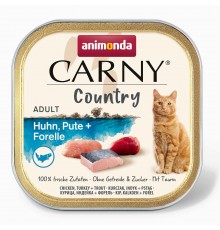 ANIMONDA Carny Country Chicken, Turkey + Trout - wet cat food - 100 g