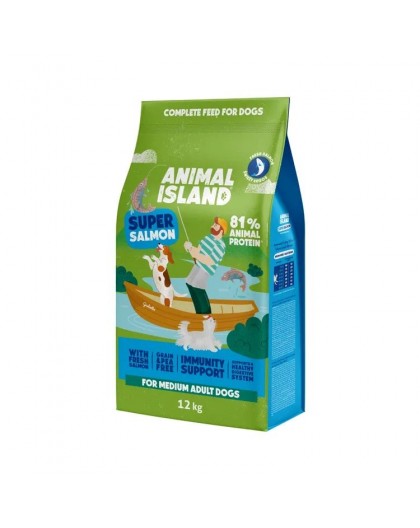 ANIMAL ISLAND Adult Medium Salmon - dry dog food - 12kg