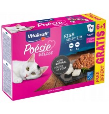 VITAKRAFT Poésie Delice Fish selection - wet cat food - 6 + 1 x 85g