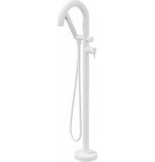 Freestanding bath faucet with shower set