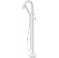 Freestanding bath faucet with shower set