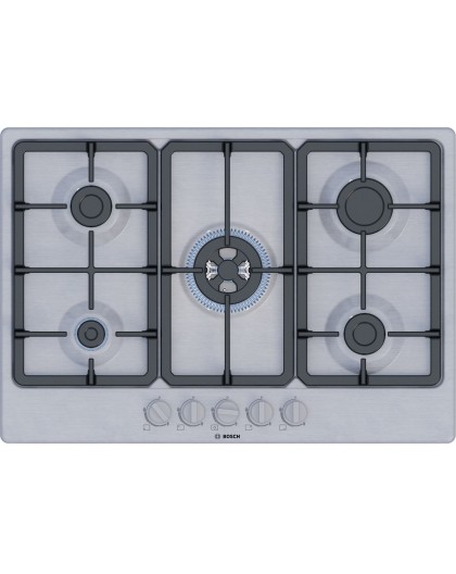 Bosch Serie 4 PGQ7B5K90 hob Stainless steel Built-in 75 cm Gas 5 zone(s)