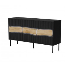 Cama INSERTO 3D chest of drawers 143.5x40x80 black + LED