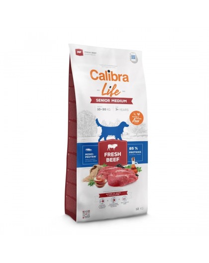 CALIBRA Life Senior Medium Fresh Beef - dry dog food - 12kg