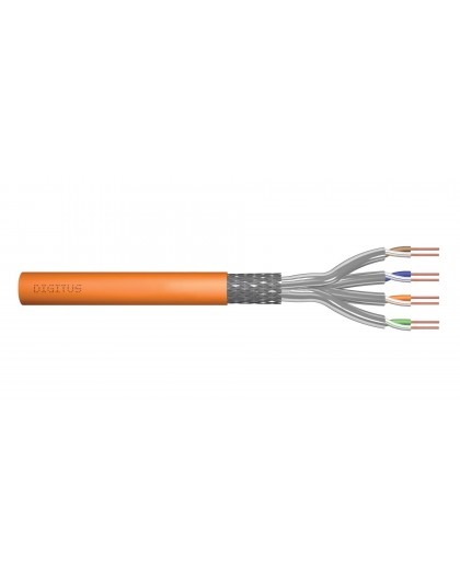 DIGITUS Cat.7 Installation Cable, S/FTP, Dca, AWG 23/1, LSOH, 50m, orange