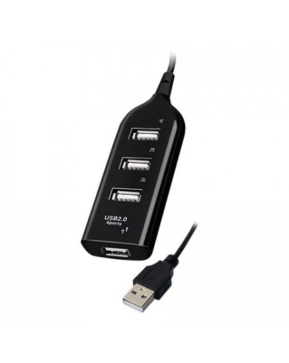 Vakoss TC-234UX interface hub USB 2.0 Black