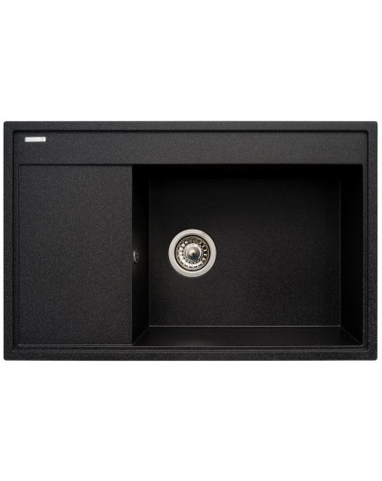 Pyramis Camea 79X50 1B 1D R single-bowl granite sink 070091201 black dotted
