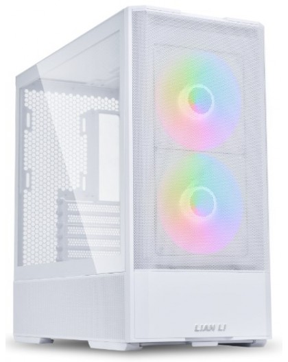 Lian Li LANCOOL 207 PC Case, Midi-Tower, ATX, Tempered Glass - white