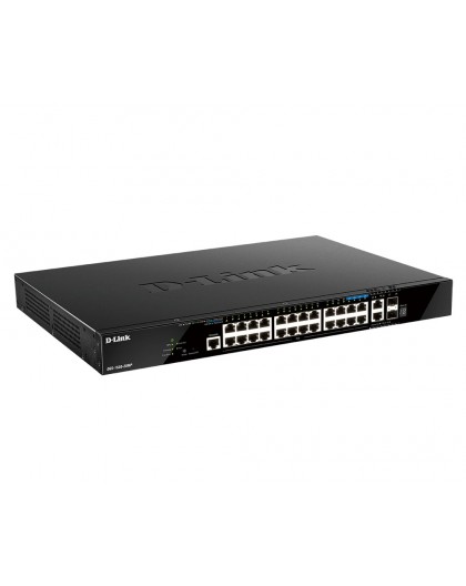 D-Link DGS-1520-28MP/E network switch Managed L3 Gigabit Ethernet (10/100/1000) Power over Ethernet (PoE) 1U Black