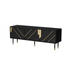 Cama 3D MOUNTAIN TV cabinet 154x40x55 black + gold