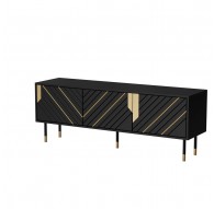 Cama 3D MOUNTAIN TV cabinet 154x40x55 black + gold