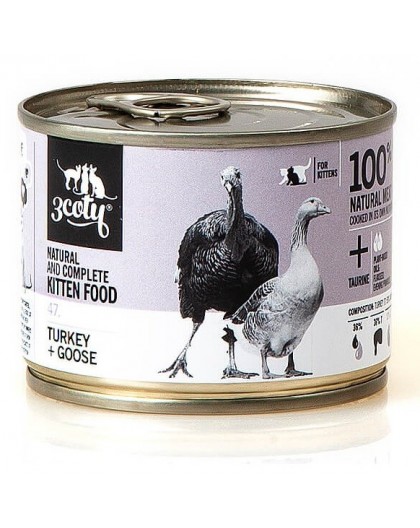 3COTY 47. Turkey and goose for kittens - wet cat food - 180g