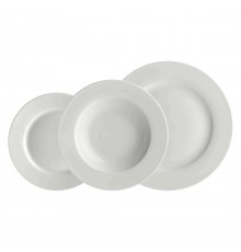 Set of 12 rimmed plates