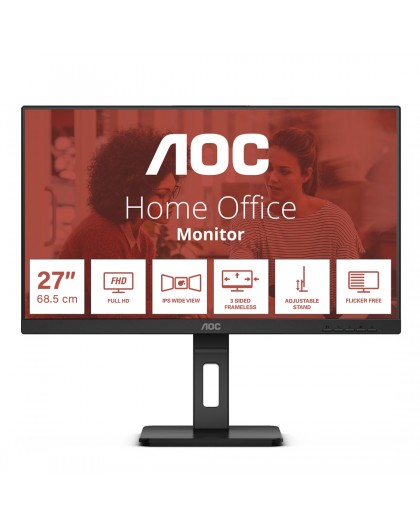 AOC E3 27E3QAF LED display 68.6 cm (27") 1920 x 1080 pixels Full HD Black