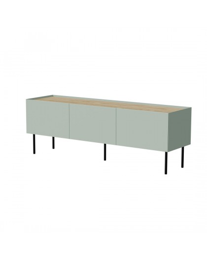 Cama FELLINI TV cabinet 150x40x52 olive + oiled oak top