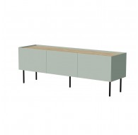 Cama FELLINI TV cabinet 150x40x52 olive + oiled oak top