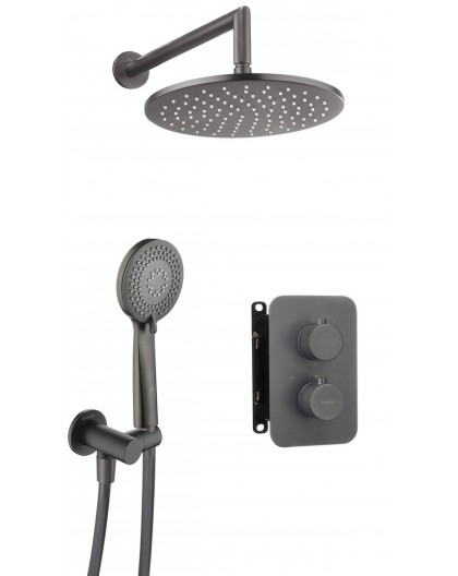Concealed shower set with thermostatic BOX
