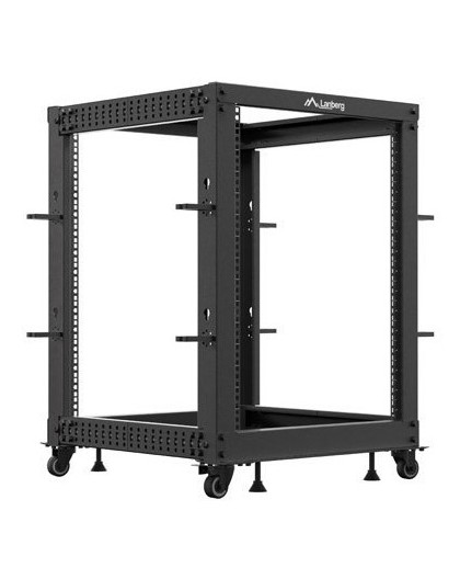 Open Rack 19" 15U 600x600-1100 adjustable black