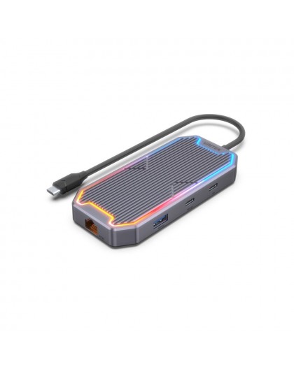 UNITEK uHUB S7+ Wired USB 3.2 Gen 2 (3.1 Gen 2) Type-C Grey