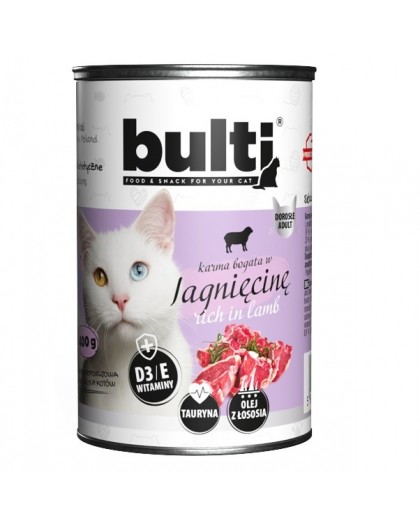 BULTI Rich in lamb - wet cat food - 400g