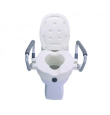 Raising toilet seat with foldable handrails AT51205