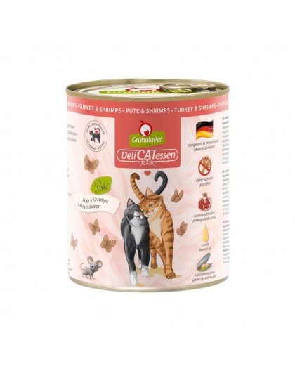 GRANATAPET DeliCATessen Turkey and shrimps - wet cat food - 800g
