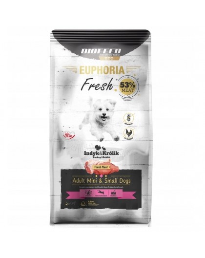 BIOFEED Euphoria Fresh Adult Turkey with rabbit XS/S - dry dog food - 500g