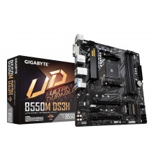 GIGABYTE B550M DS3H Motherboard - AMD Ryzen 5000 CPUs, 5+3 Phases VRM, up to 4733MHz DDR4, 1xPCIe 4.0 + 1xPCIe 3.0 M.2, 1GbE LAN