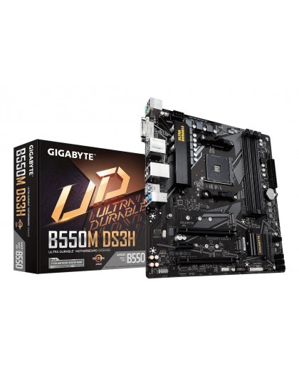 GIGABYTE B550M DS3H emaplaat - AMD Ryzen 5000 CPU-d, 5+3 faasi VRM, kuni 4733MHz DDR4, 1xPCIe 4.0 + 1xPCIe 3.0 M.2, 1GbE LAN, US