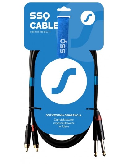 SSQ RCAJM5 - Cable 2x RCA - 2x Jack Mono 6,3 mm 3 m Black