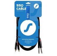 SSQ RCAJM5 - Cable 2x RCA - 2x Jack Mono 6,3 mm 3 m Black