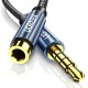 Ugreen extension cable adapter AUX mini jack 3.5 mm 2 m (blue)