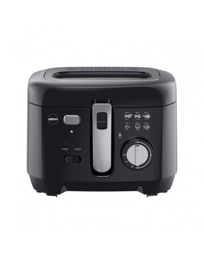 ELDOM Fryer FREET, 2.5 L, 400 g of fries, temperature regulator, removable oil tank, black