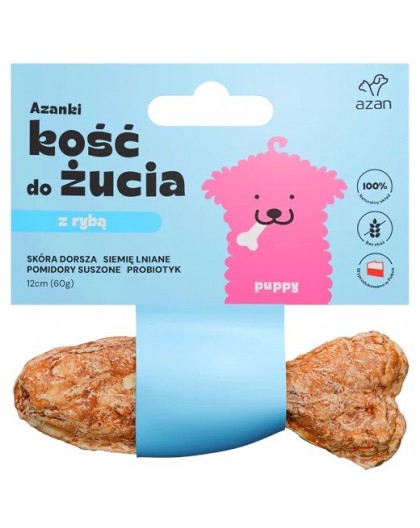 AZANKI Cod Bone with Probiotic Puppy in Fish Shape – Dog Treat – 12 cm