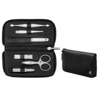 Zwilling Twinox Travel Set - Black Leather Case, 6 Pieces - Black